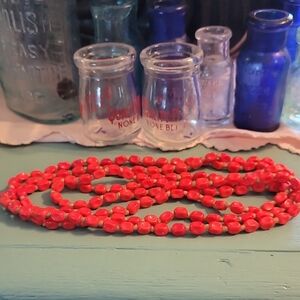 Antique Glass Necklace 48"